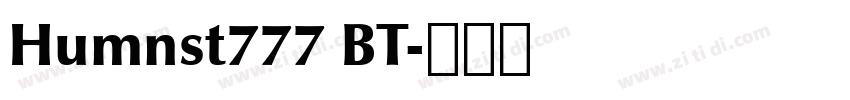 Humnst777 BT字体转换
